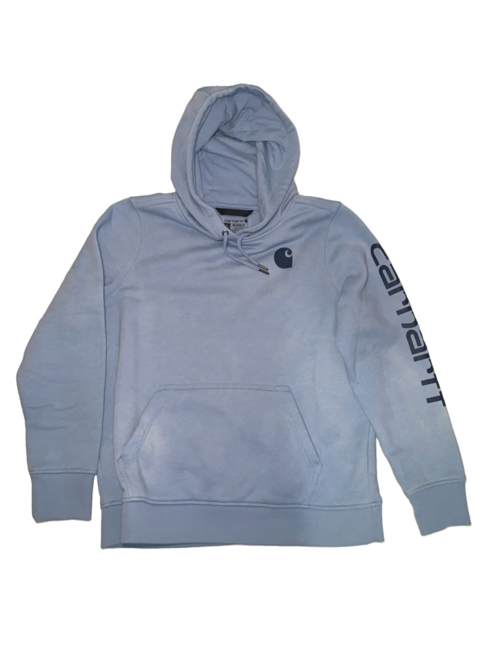 Carhartt Baby Blue Long Sleeve Relaxed Fit Classic Pullover Hoodie Size L Unisex